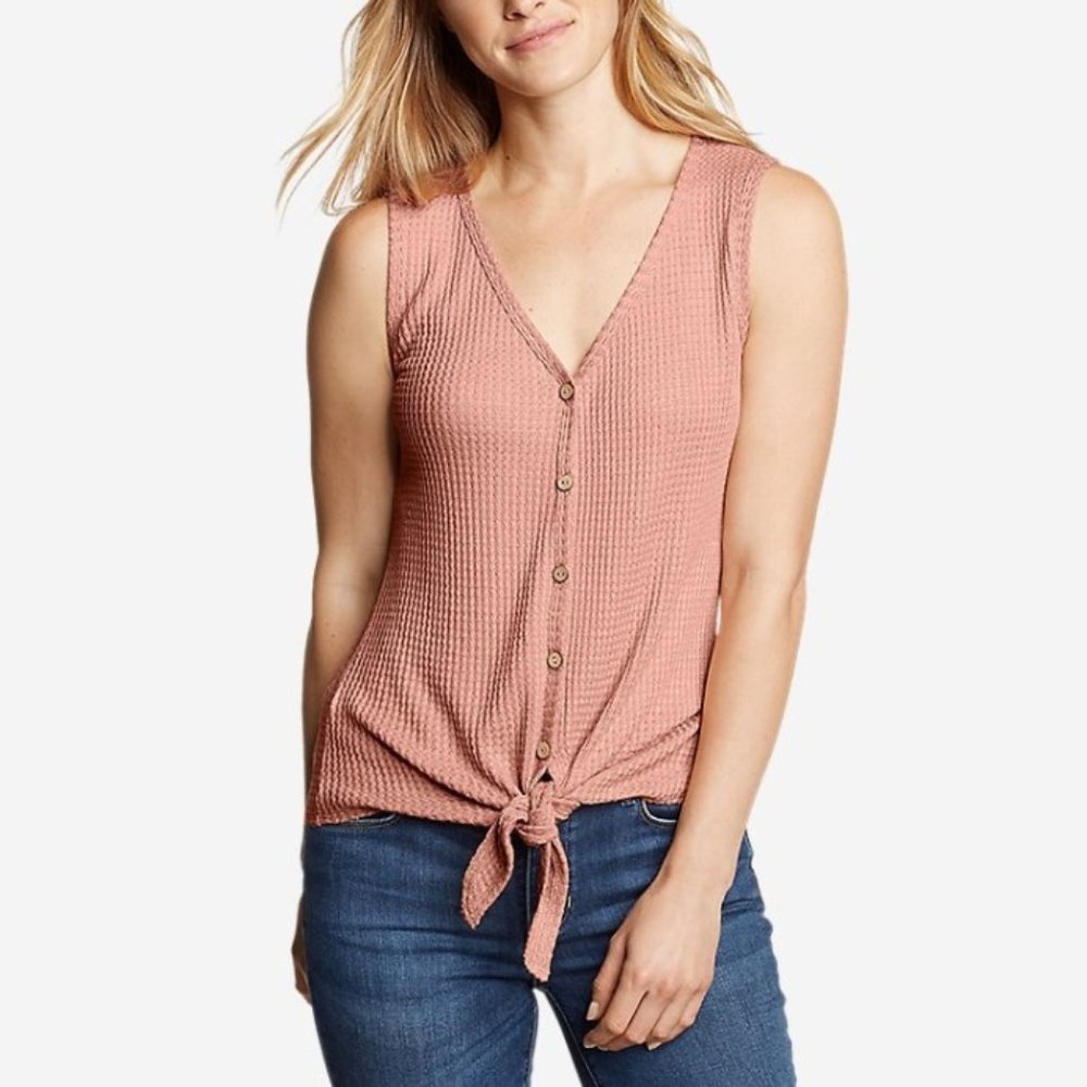 Thermal Tie-Front Tank Top